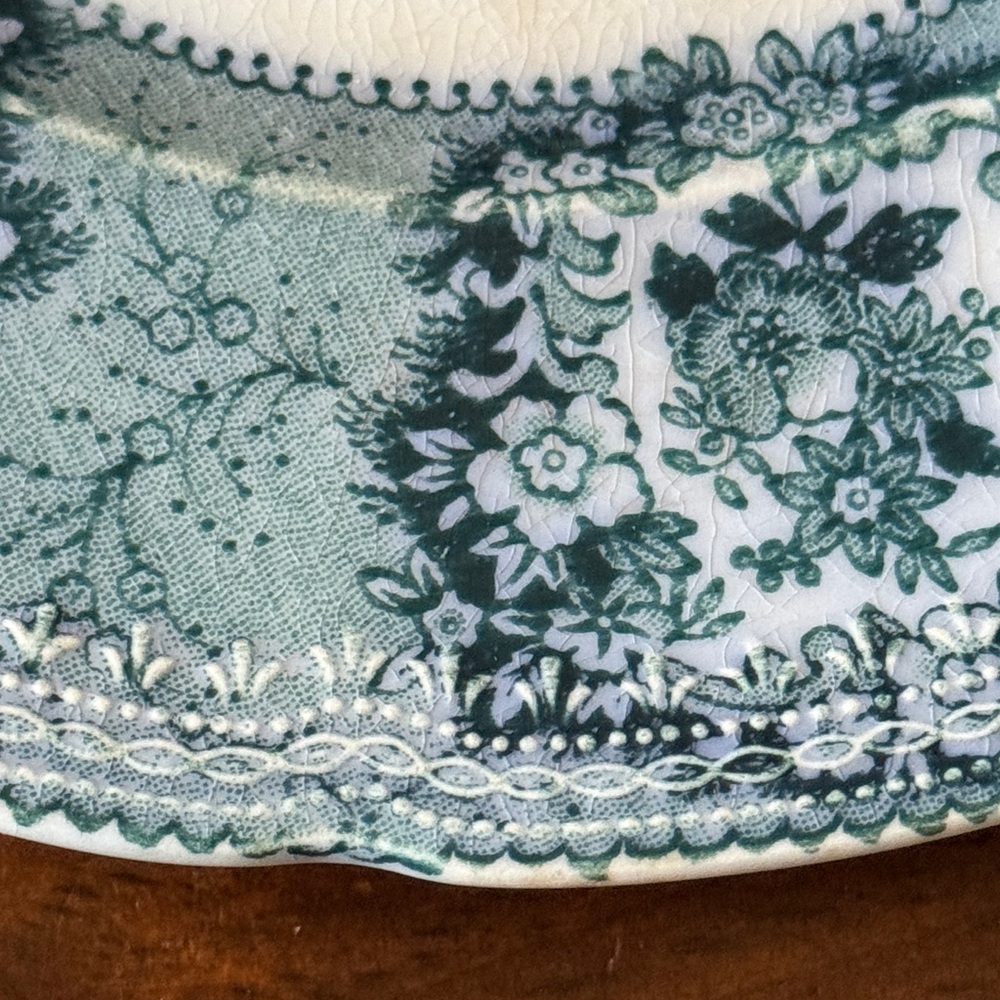 Antique New Wharf Pottery “Oriental” Flow Blue Plate - Picture 12 of 14